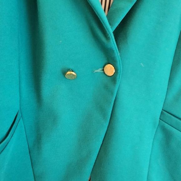 Womens Fenn Wright Manson Blue Blazer Buttons Size L V Neck #Q365 - Picture 2 of 7